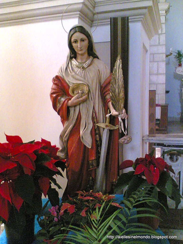La statua di Santa Lucia di Aiello Calabro